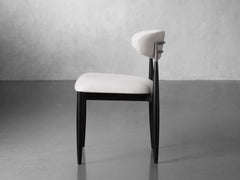 Jagger Dining Side Chair in Black with Antique Pewter