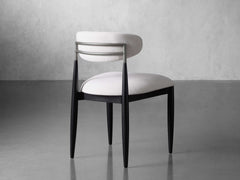 Jagger Dining Side Chair in Black with Antique Pewter