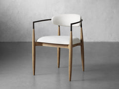 Jagger Dining Arm Chair in Natural with Oil Rubbed Bronze