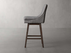 Lunden Swivel Barstool in Nomad Slate