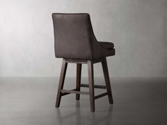 Lunden Faux Leather Swivel Stool