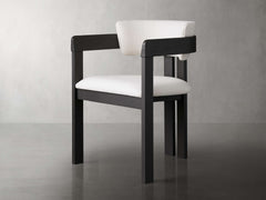 Rodin Dining Arm Chair in Vesuvio Black