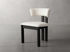 Rodin Dining Side Chair in Vesuvio Black