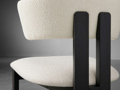 Rodin Dining Side Chair in Vesuvio Black