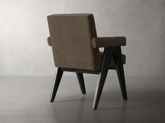 Stanley Dining Arm Chair in Black Drifted