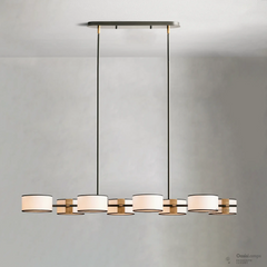 Daphne Linear Linen Chandelier