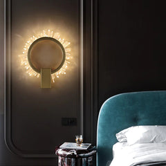 Galisa Modern Rock Crystal Wall Ring Wall Sconce Besides Bed