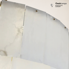 Dineve Modern Alabaster Multi-Layer Round Chandelier D31"