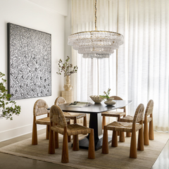 Art Glass Ghiaccio Round Chandelier 36" 48"