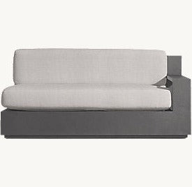 Marbella Aluminum 2 Seat Right Sofa
