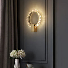Galisa Modern Rock Crystal Wall Ring Wall Sconce Besides Bed