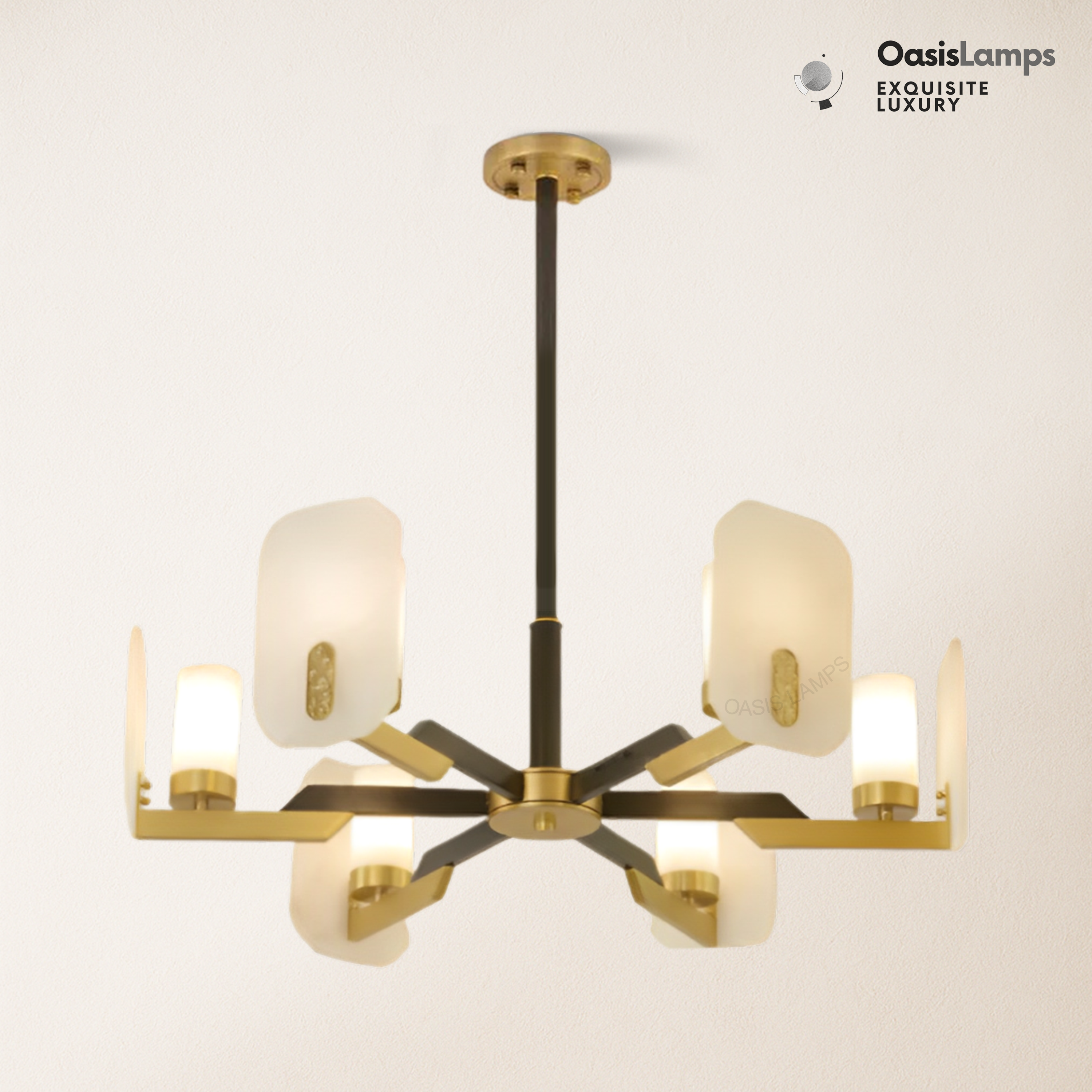 Janina Alabaster Flake Round chandelier#Size_6-Lights 27"D