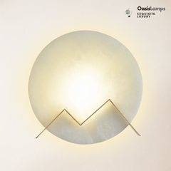 M Letter Alabaster Dish Wall Sconce