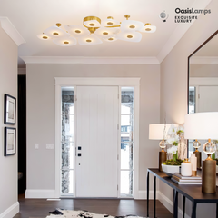 Moira Alabaster 12 Lights Surface Ceiling Light