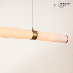 Sylvia Alabaster Rectangular Chandelier 47"