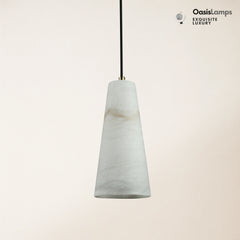 Capus Conical Alabaster Pendant#color_nickel