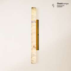 Sylvia Palladian Alabaster Wall Sconce 20" 36"H#size_36",finish_brass