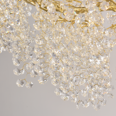 Lustre Branches Halo Chandelier 48"#color_gold