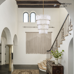 Rancho Alabaster 4-Tier Round Chandelier