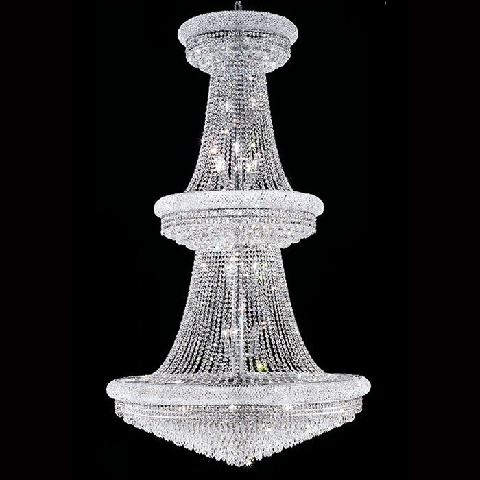 Traditional 42X72 Inch 48 Lights Elegant Empire K9 Crystal Chandelier