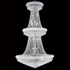 Traditional 42X72 Inch 48 Lights Elegant Empire K9 Crystal Chandelier