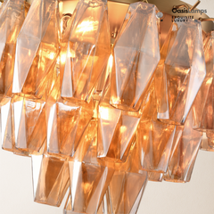 Celestial Drop Flush Mount 12.6"D#color_brass