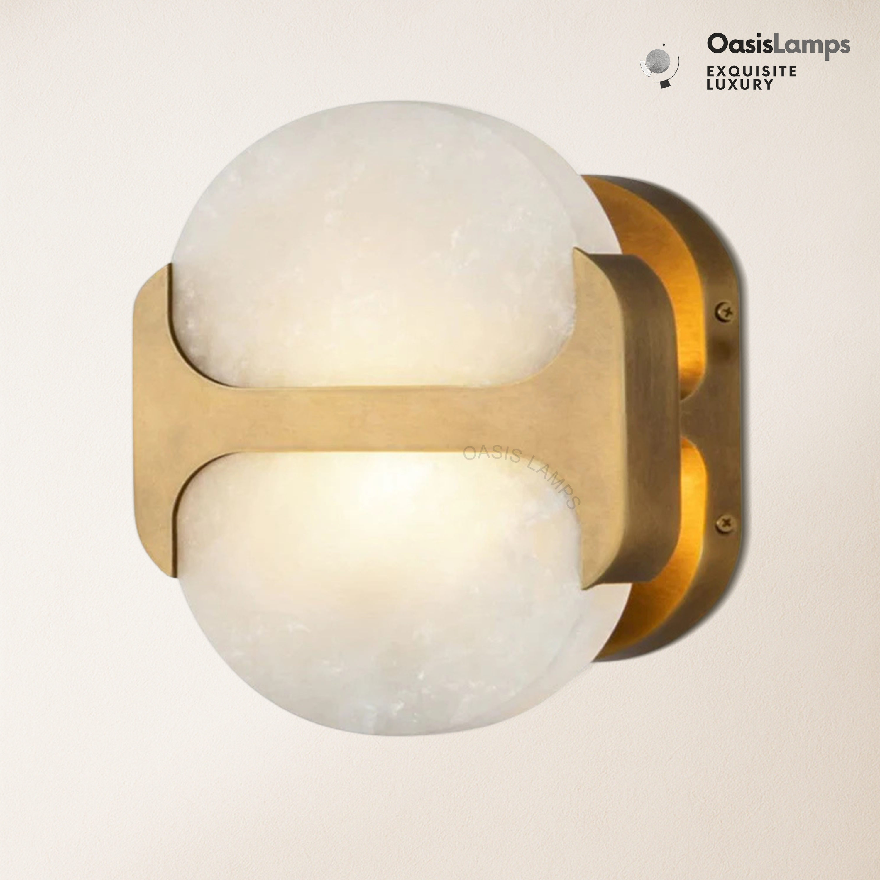 Odin Alabaster Small Wall Sconce 9"H#Color_Brass