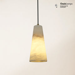 Capus Conical Alabaster Pendant#color_brass
