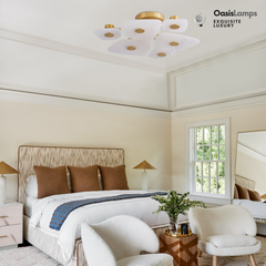 Moira Alabaster 6 Lights Surface Ceiling Light