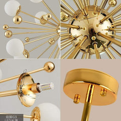 12-lights Gold Lamp Body White Lampshade Chandelier