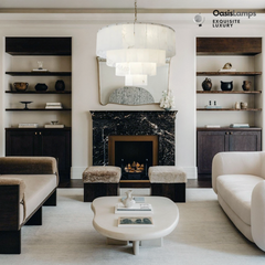 Dineve Modern Alabaster Multi-Layer Round Chandelier D31"