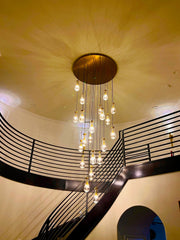 Raindrop Round Chandelier 47"