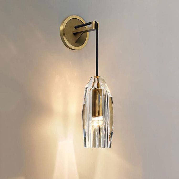 Column Cap Crystal Wall Sconce