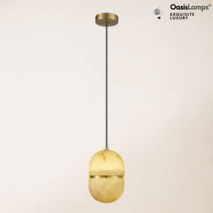 Hecate Alabaster Modern Pendant 5.5''D