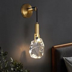 Irregular Modern Crystal Shad Wall Sconce H11"