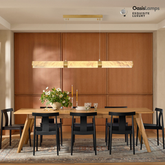 Sylvia Alabaster Rectangular Chandelier 47"