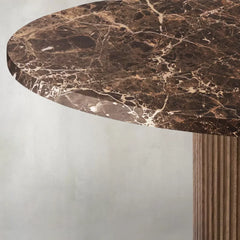 Byron Emperador Round Dining Table