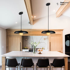 MineraLight Alabaster Industrial Pendant Light 19.3''D#Color_Bronze