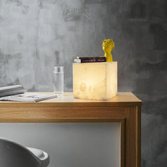 Dave Alabaster Cubic Table Light