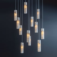 Mont Alabaster Deco 12-Light Cluster Chandelier