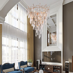 Aqua Parable Chandeliers 39.4" 31.5" 35.4" 39.4"D