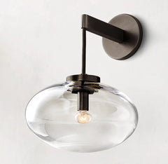 CABRETTE Clear Glass Wall Sconce