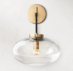 CABRETTE Clear Glass Wall Sconce