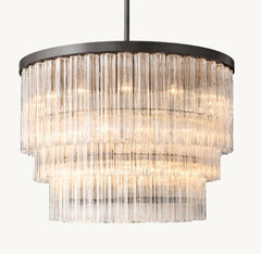 CIELO THREE-TIER ROUND CHANDELIER 48"