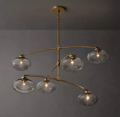 Cabrette Clear Glass Mobile Round Chandelier 48'' 60'' 72''