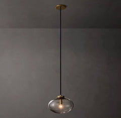 Cabrette Clear Glass Pendant 10''