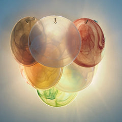 Colorful Murano Disc Wall Lamp 13.4"