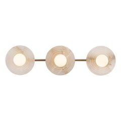 Dahlia Triple Alabaster Wall Sconce