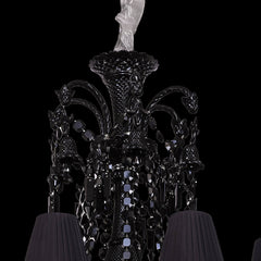 18 lights black baccarat chandelier