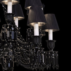 18 lights black baccarat chandelier